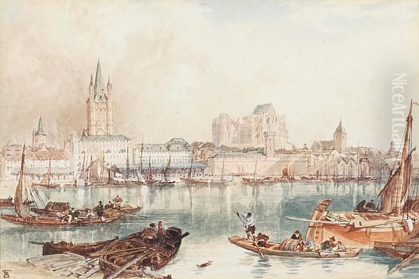 Cologne Oil Painting by Myles Birket Foster