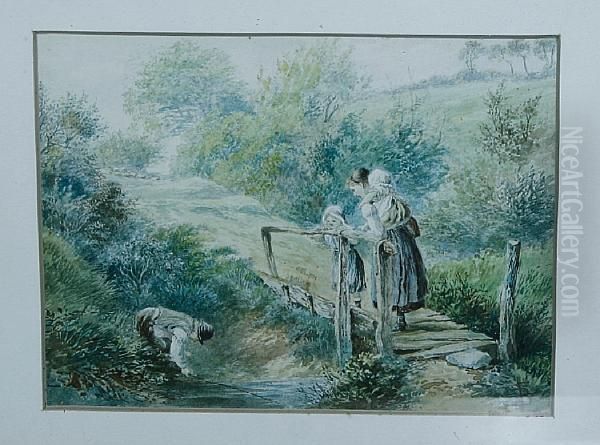 Framed And Glazed Oil Painting by Myles Birket Foster