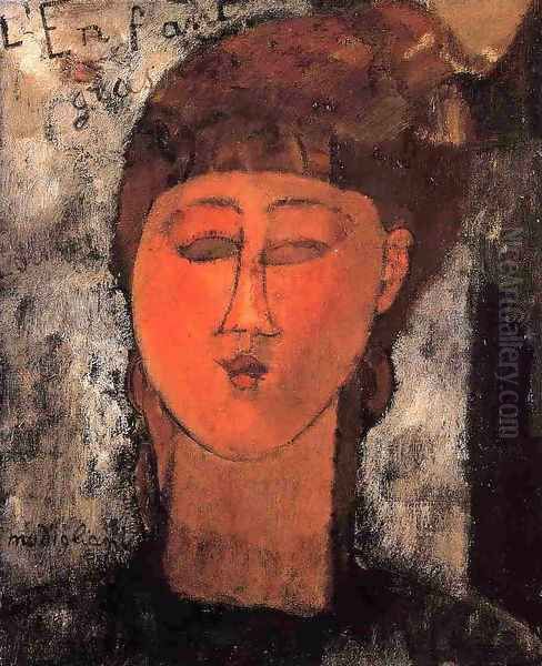 Fat Child Oil Painting by Amedeo Modigliani