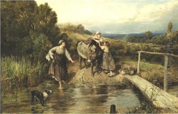 The Ford Oil Painting by Myles Birket Foster