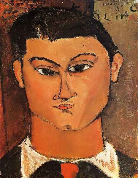 Portrait Of The Painter Moise Kisling Oil Painting by Amedeo Modigliani