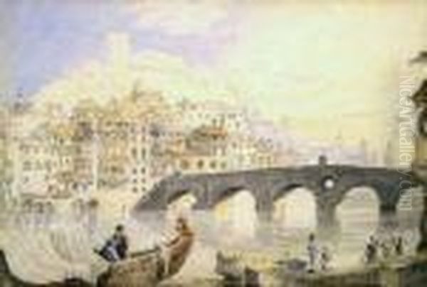 Pontepietra, Verona Oil Painting by Myles Birket Foster