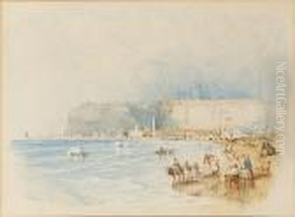 Ramsgate Sands Oil Painting by Myles Birket Foster