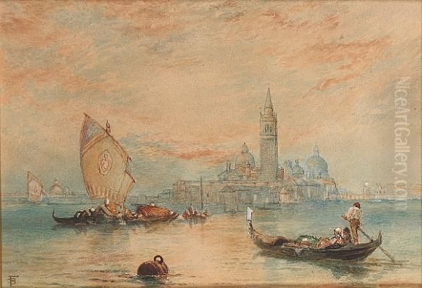 San Giorgio Maggiore, Venice Oil Painting by Myles Birket Foster