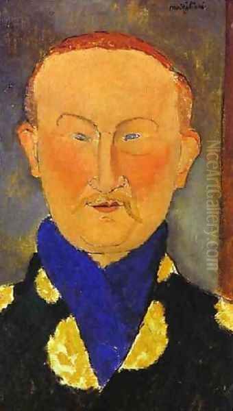 Portrait Of Leon Bakst Oil Painting by Amedeo Modigliani