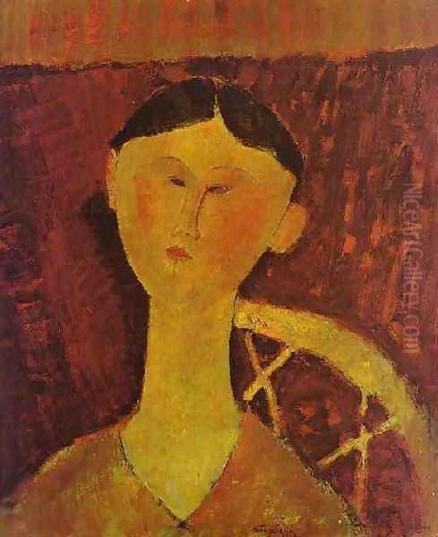 Portrait Of Beatrice Hastings Oil Painting by Amedeo Modigliani