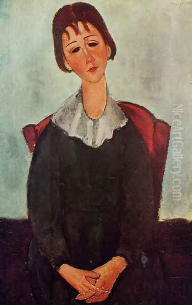 Girl on a Chair Oil Painting by Amedeo Modigliani