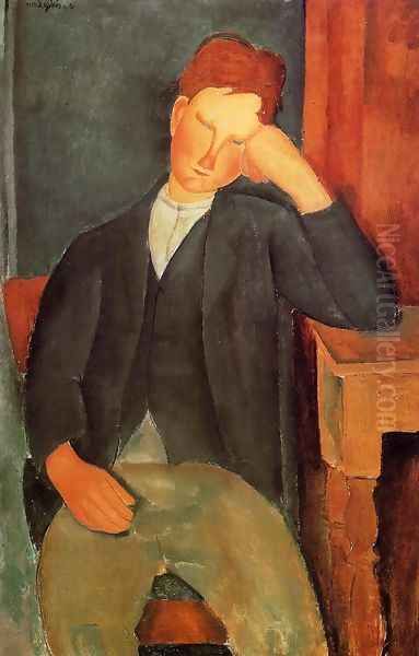 Young Peasant Oil Painting by Amedeo Modigliani