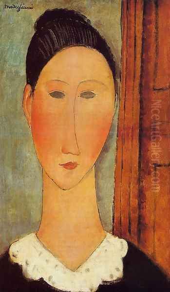 Head of a Girl Oil Painting by Amedeo Modigliani