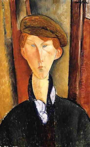 Young Man with Cap Oil Painting by Amedeo Modigliani