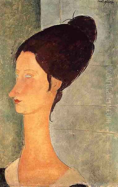 Jeanne Hebuterne II Oil Painting by Amedeo Modigliani