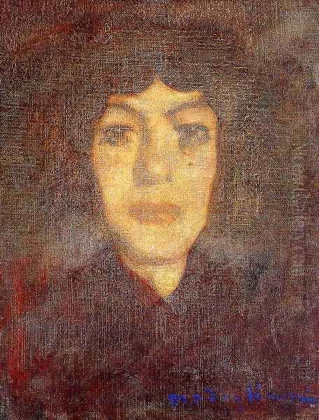 Woman's Head with Beauty Spot Oil Painting by Amedeo Modigliani