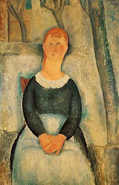 The Pretty Vegetable Vendor Oil Painting by Amedeo Modigliani