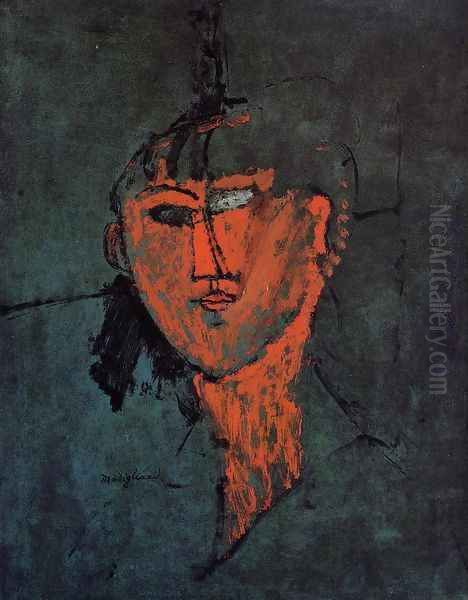 Head Oil Painting by Amedeo Modigliani