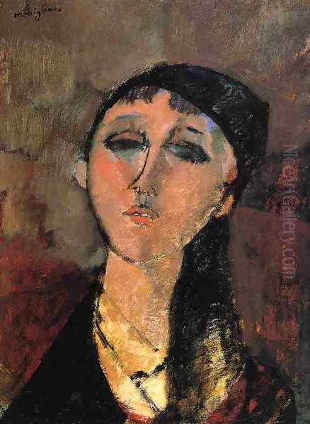 Portrait of a Young Girl I Oil Painting by Amedeo Modigliani