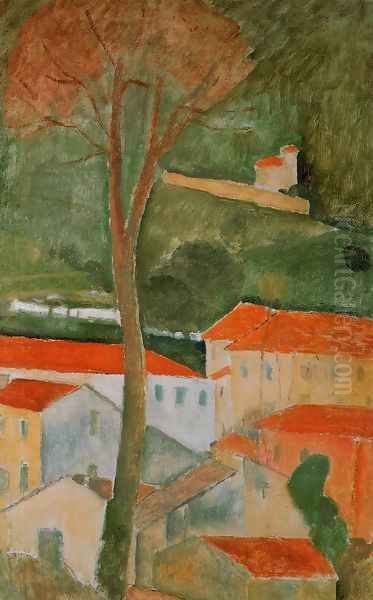 Landscape I Oil Painting by Amedeo Modigliani