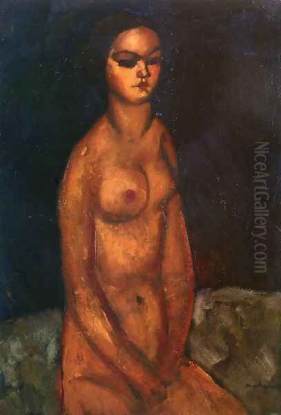 Seated Nude III Oil Painting by Amedeo Modigliani