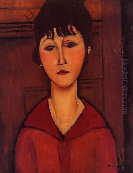 Head of a Young Girl Oil Painting by Amedeo Modigliani