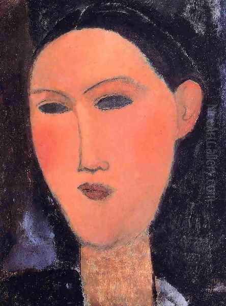 Woman's Head II Oil Painting by Amedeo Modigliani