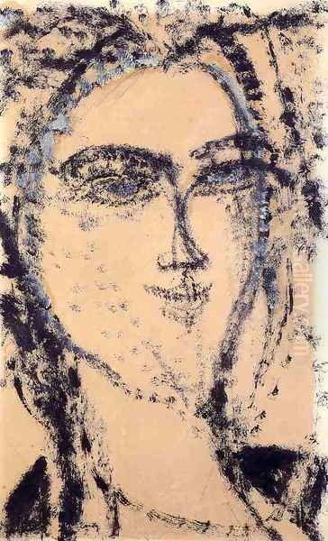 Head I Oil Painting by Amedeo Modigliani