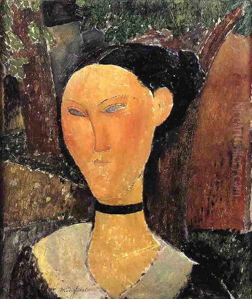 Woman with Velvet Ribbon by Amedeo Modigliani