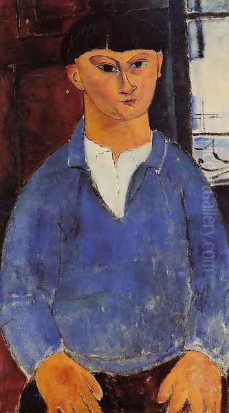 Portrait of Moise Kisling I Oil Painting by Amedeo Modigliani