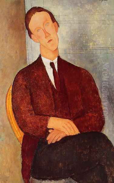 Portrait of Morgan Russell Oil Painting by Amedeo Modigliani