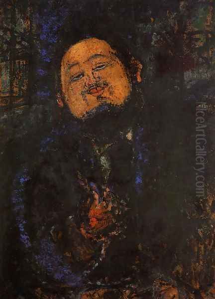 Portrait Of Diego Rivera I Oil Painting by Amedeo Modigliani