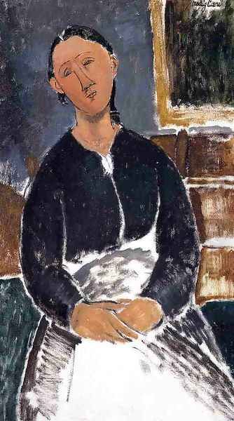 Serving Woman Oil Painting by Amedeo Modigliani