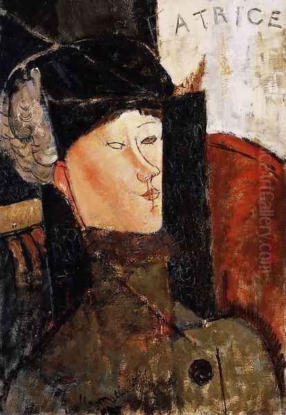 Portrait of Beatrice Hastings III Oil Painting by Amedeo Modigliani