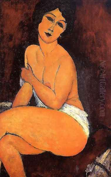 Seated Nude I 2 Oil Painting by Amedeo Modigliani