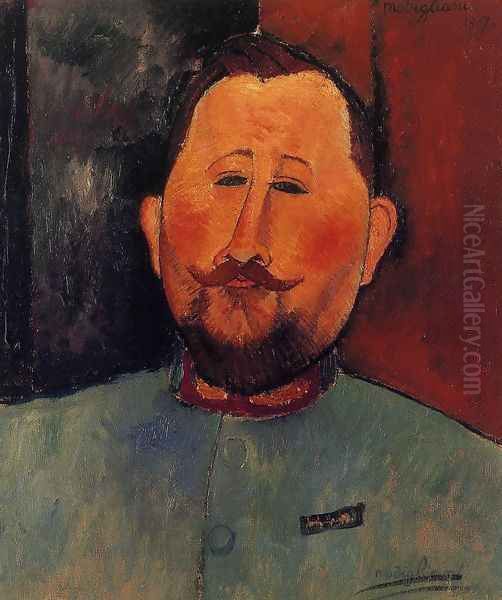 Portrait of Doctor Devaraigne Oil Painting by Amedeo Modigliani