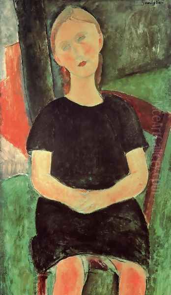 Seated Young Woman I Oil Painting by Amedeo Modigliani