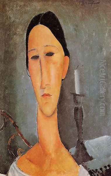 Portrait of Anna Zborowska I Oil Painting by Amedeo Modigliani