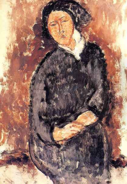 Seated Woman Oil Painting by Amedeo Modigliani