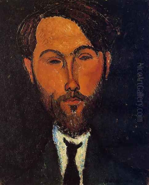 Portrait of Leopold Zborowski I Oil Painting by Amedeo Modigliani