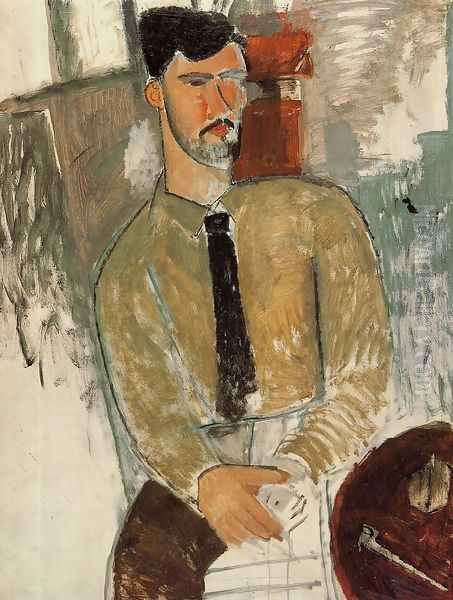 Portrait of Henri Laurens I Oil Painting by Amedeo Modigliani