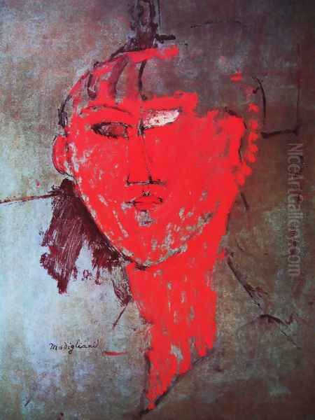 The red head Oil Painting by Amedeo Modigliani