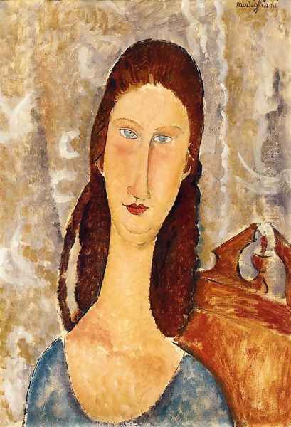 Portrait of Jeanne Hebuterne IV Oil Painting by Amedeo Modigliani