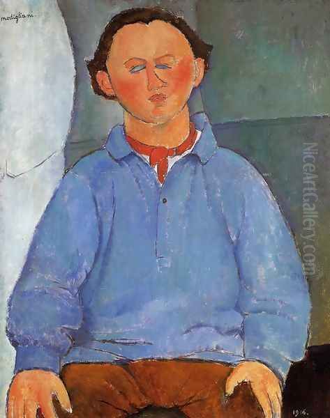 Portrait of Oscar Meistchaninoff Oil Painting by Amedeo Modigliani