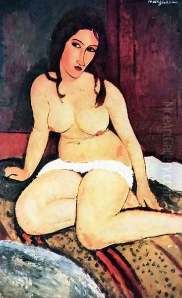 nude seated Oil Painting by Amedeo Modigliani