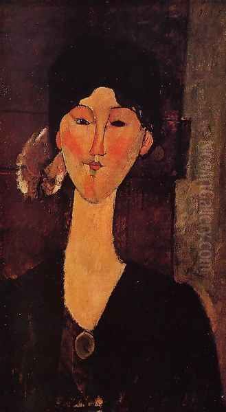 Portrait of Beatrice Hastings I Oil Painting by Amedeo Modigliani