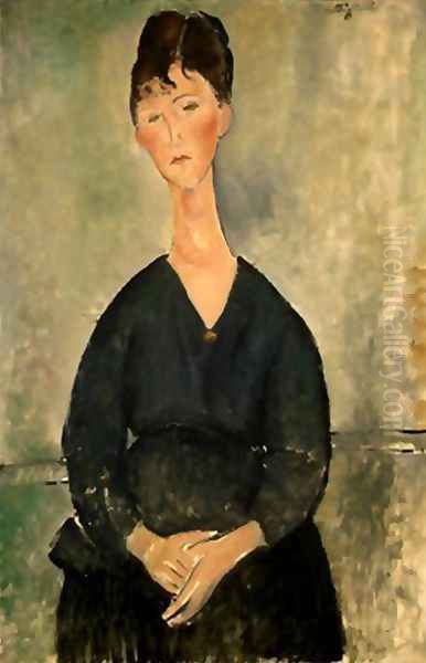 cafe singer 1920 Oil Painting by Amedeo Modigliani