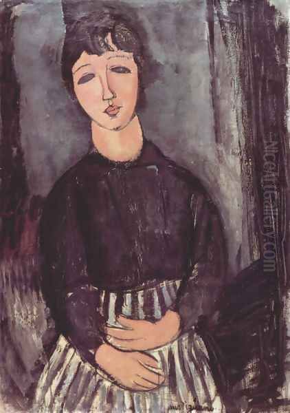 Portrait of a maid Oil Painting by Amedeo Modigliani