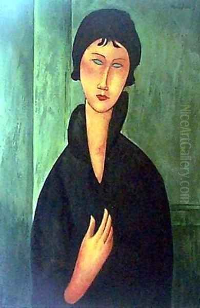 Woman with Blue Eyes 2 Oil Painting by Amedeo Modigliani