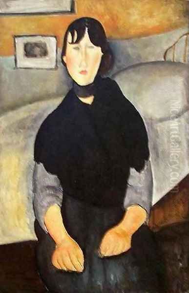 Young Woman of the People Oil Painting by Amedeo Modigliani