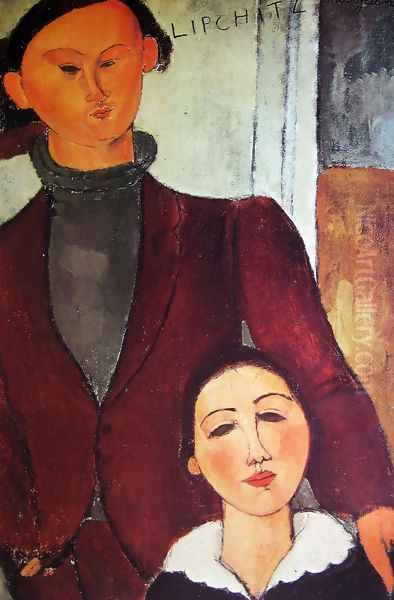 Jacques and Berthe Lipchitz Oil Painting by Amedeo Modigliani