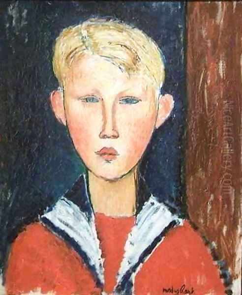 The Blue eyed Boy 2 Oil Painting by Amedeo Modigliani