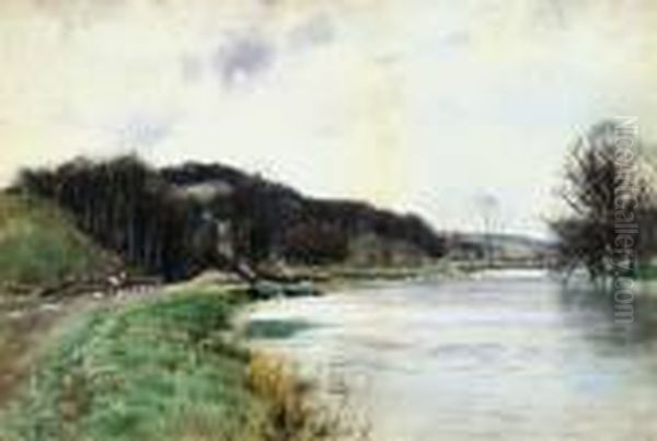 Streatley On Thames Oil Painting by Henry Charles Fox