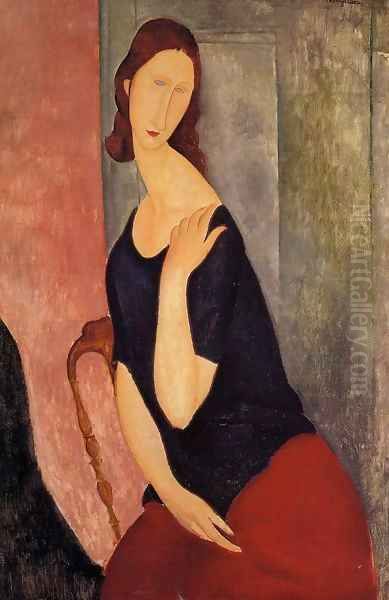 Portrait of Jeanne Hebuterne 1919 Oil Painting by Amedeo Modigliani